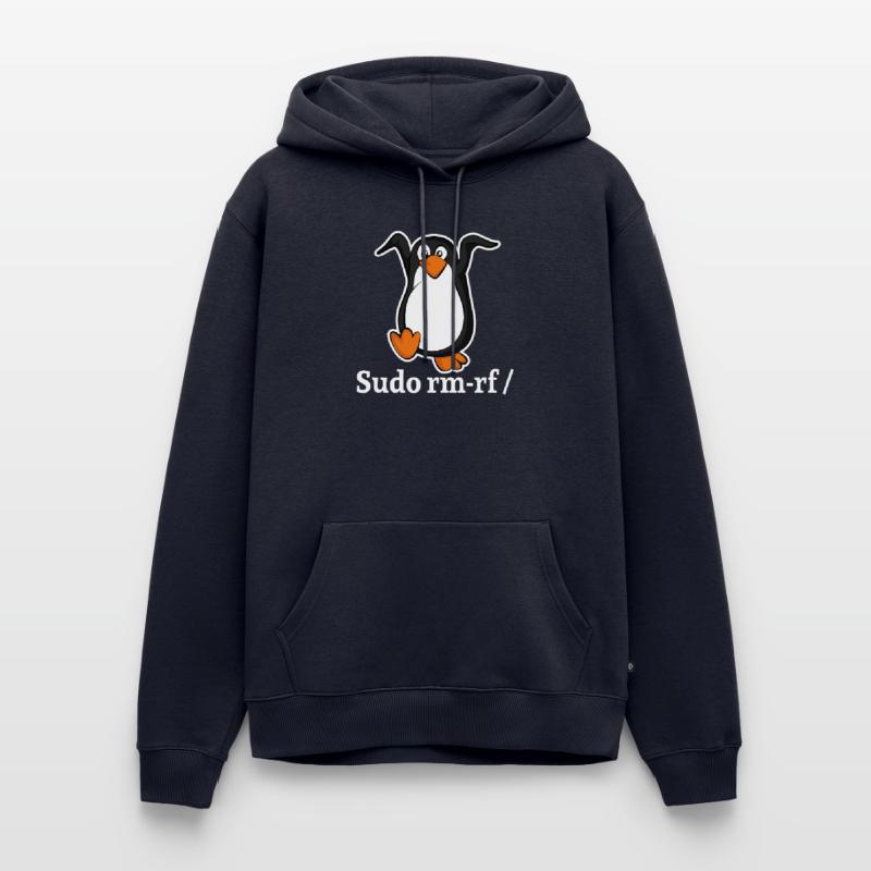 Tux Linux Penguin Sudo Rm Rf | Computer Geek Hack Men’s Premium Organic Hoodie