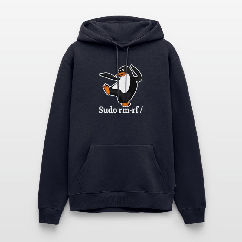 Tux Linux Penguin Sudo Rm Rf | Computer Geek Hack Men’s Premium Organic Hoodie