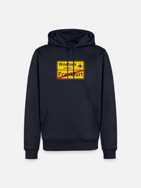 Travel Design Windhoek | Namibia | Flug Frankfurt - Männer Premium Bio Hoodie - Navy
