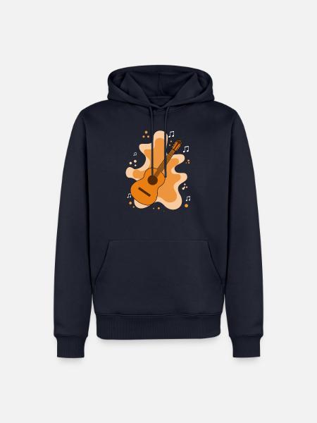 Gitarre - Männer Premium Bio Hoodie - Navy