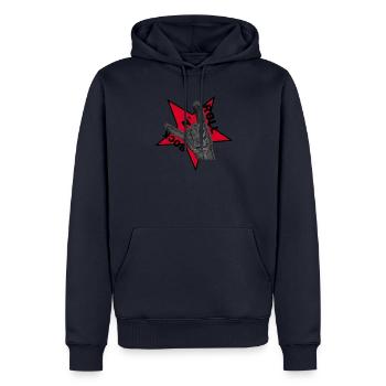 Rock n' Roll - Männer Premium Bio Hoodie - Navy - Vorne - Nico (187cm)