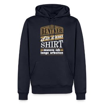 Rentner Pensionist, Lustiger Spruch - Männer Premium Bio Hoodie - Navy - Vorne - Nico (187cm)