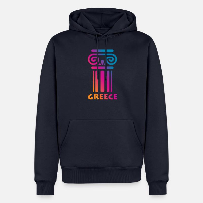 Greece Hellas - Männer Premium Bio Hoodie - Navy