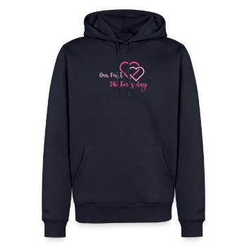 Notre première chemise pour la fête des mères maman famille maman amour - Sweat à capuche Premium bio Homme - bleu marine - Devant - Nico (187cm)