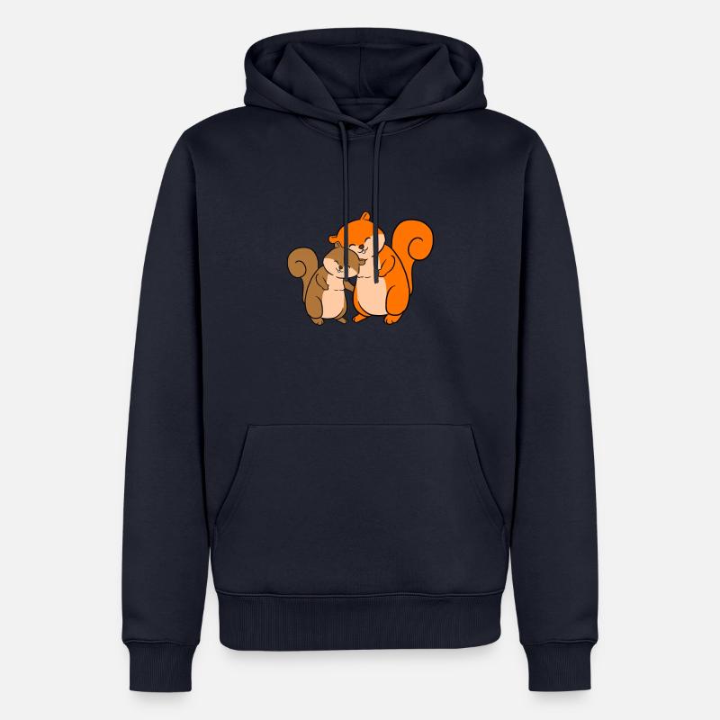 Eichhörnchen - Männer Premium Bio Hoodie - Navy