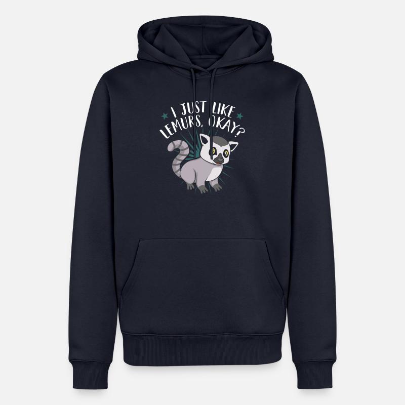 maki - Sweat à capuche Premium bio Homme - bleu marine
