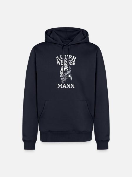 Alter weisser Mann - Männer Premium Bio Hoodie - Navy