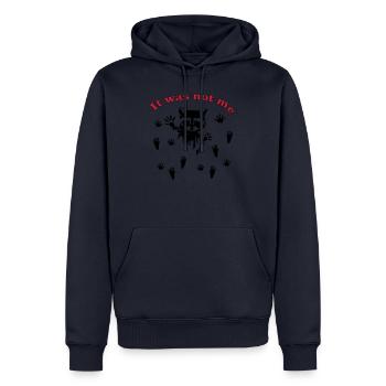 Raton laveur / raton laveur - Sweat à capuche Premium bio Homme - bleu marine - Devant - Nico (187cm)