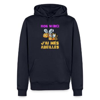 No Merci J'Ai Mes Abeilles Apiculteur Apicultrice - Männer Premium Bio Hoodie - Navy - Vorne - Nico (187cm)