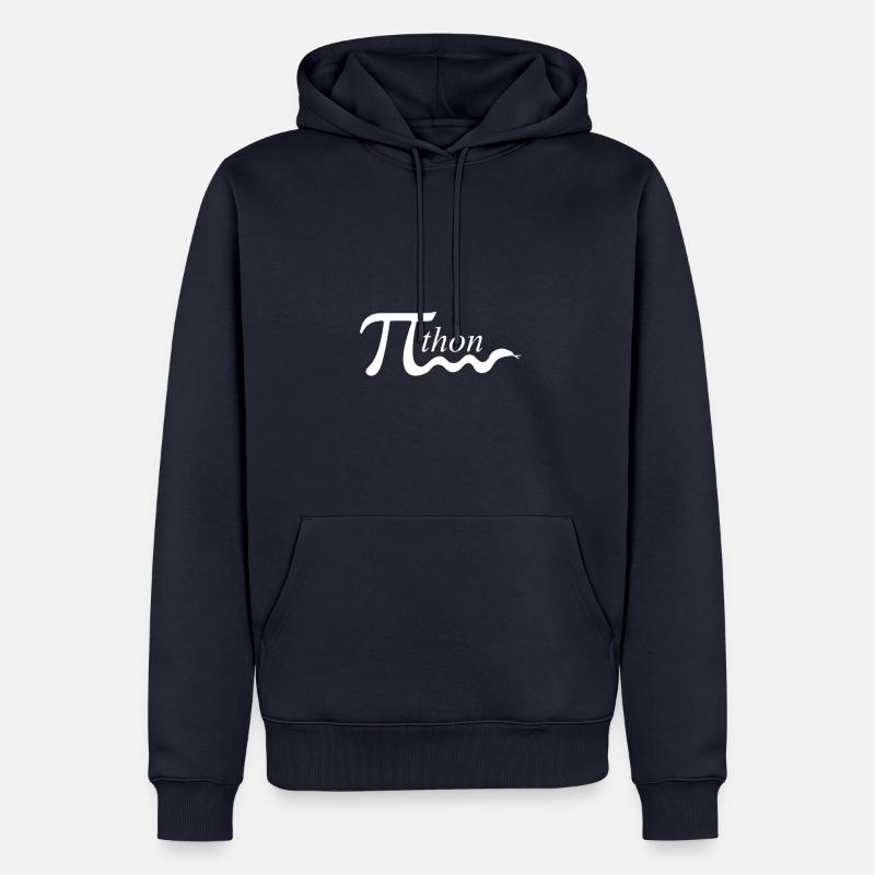 blague de maths pi python - Sweat à capuche Premium bio Homme - bleu marine