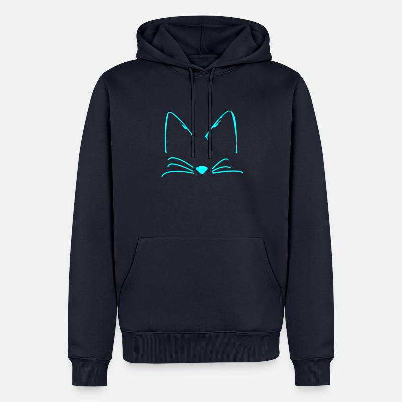 Chats chat mignon - Sweat à capuche Premium bio Homme - bleu marine
