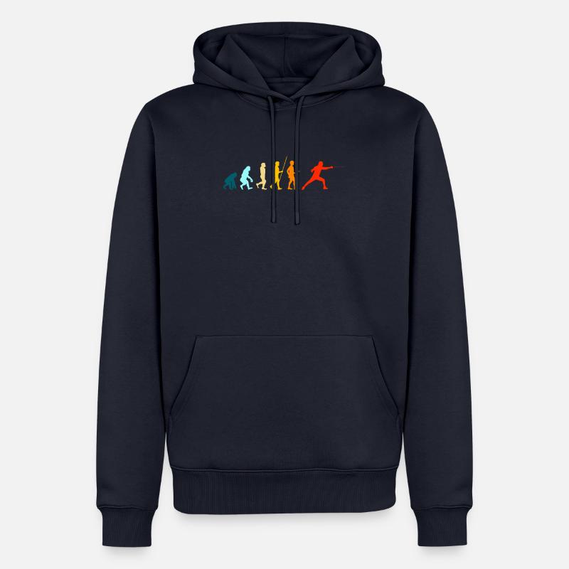 Evolution Fechter Fechten Hobby Training - Männer Premium Bio Hoodie - Navy