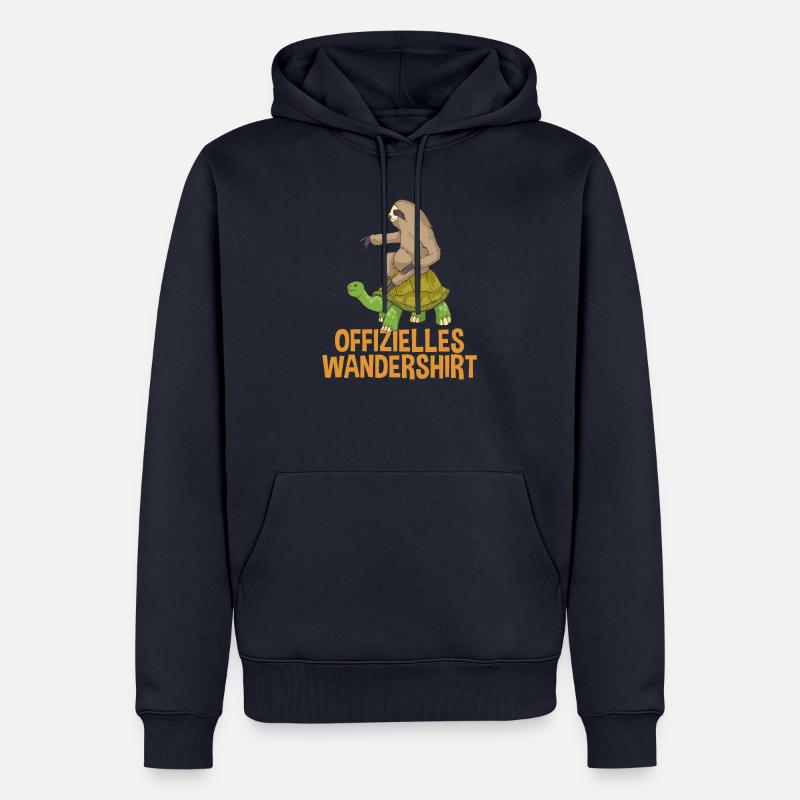 Offizielles Wandershirt Wanderer Geschenk - Männer Premium Bio Hoodie - Navy