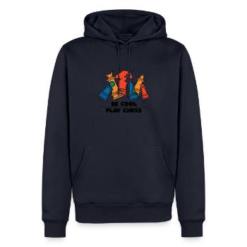 Sei cool spiel Schach Buntes Schach Geschenk - Männer Premium Bio Hoodie - Navy - Vorne - Nico (187cm)