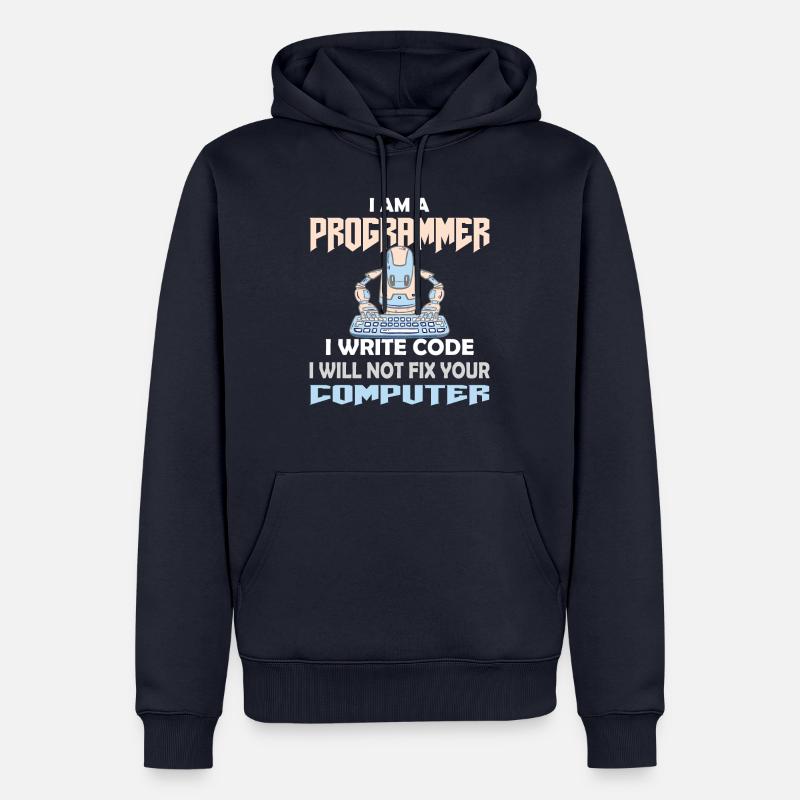 PROGRAMMER CODER HACKER - Men’s Premium Organic Hoodie - navy