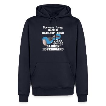 Hoverboard Coole Jungs fahren Hoverboard - Männer Premium Bio Hoodie - Navy - Vorne - Nico (187cm)