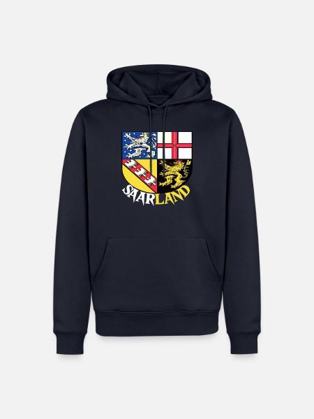 Saarland Saarländer Saarbrücken Flagge Geschenk - Männer Premium Bio Hoodie - Navy