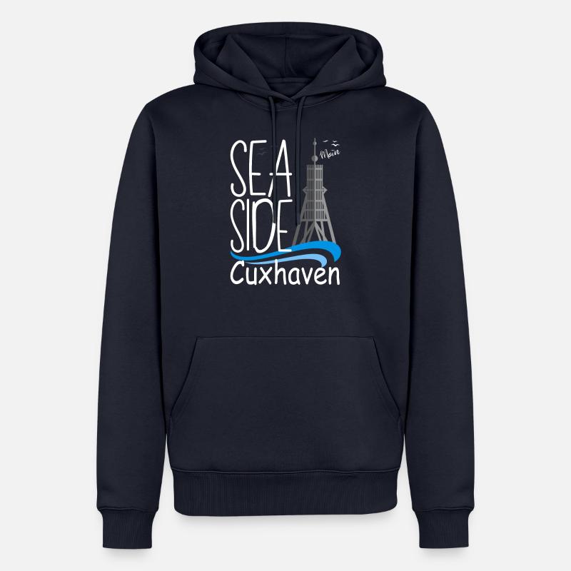 Cuxhaven Moin CuxhavenBake plage vacances - Sweat à capuche Premium bio Homme - bleu marine