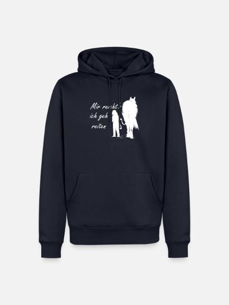Mir reicht's ich geh reiten - Pferd Reiterin - Männer Premium Bio Hoodie - Navy