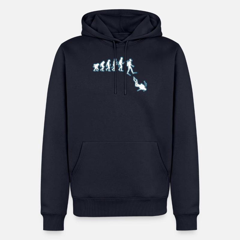 Taucher Evolution - Männer Premium Bio Hoodie - Navy