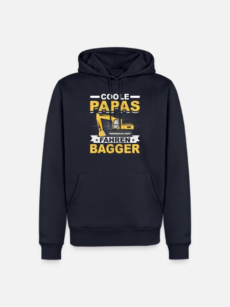 Baggerführer Geschenk Baggerfahrer Papa Bagger - Männer Premium Bio Hoodie - Navy