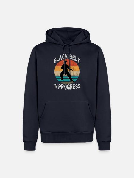 Cooles Vintage Karate MMA Retro Shotokan Karate - Männer Premium Bio Hoodie - Navy