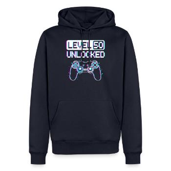 Happy Birthday 50 years geek - Men’s Premium Organic Hoodie - navy - Front - Nico (187cm)