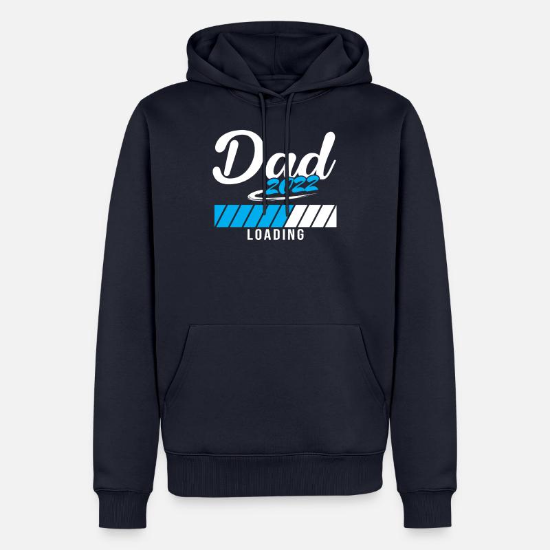 Papa 2022 Loading Père - Sweat à capuche Premium bio Homme - bleu marine
