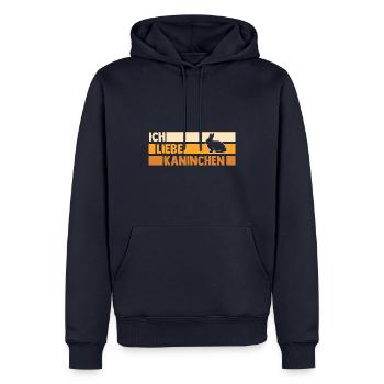 Nagetier Hase Kaninchen - Männer Premium Bio Hoodie - Navy - Vorne - Nico (187cm)