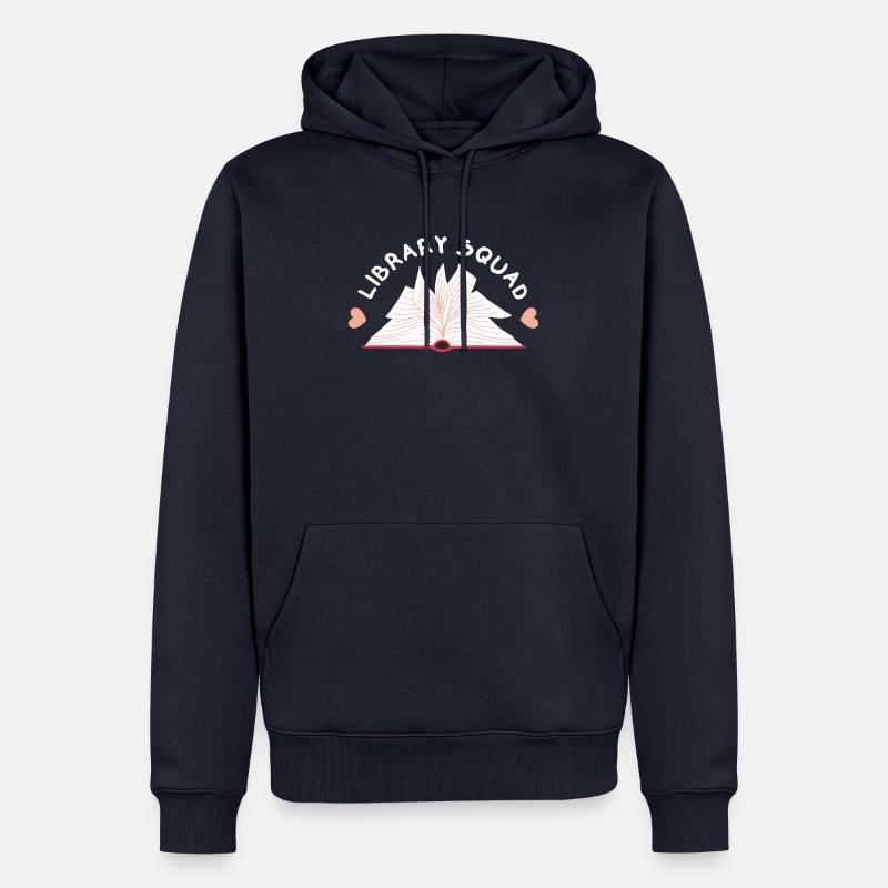 Bookworm Library Squad Librarian Themed - Männer Premium Bio Hoodie - Navy