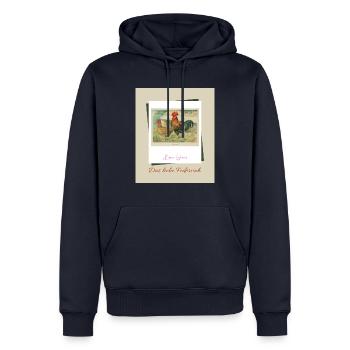 Das liebe Federvieh - Brown Leghorns - Männer Premium Bio Hoodie - Navy - Vorne - Nico (187cm)