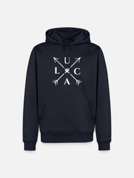 Luca X- Form Motiv Luca Geschenk - Männer Premium Bio Hoodie - Navy