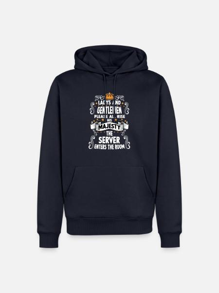 Kellner T witziges Spruch Motiv Kellner - Männer Premium Bio Hoodie - Navy
