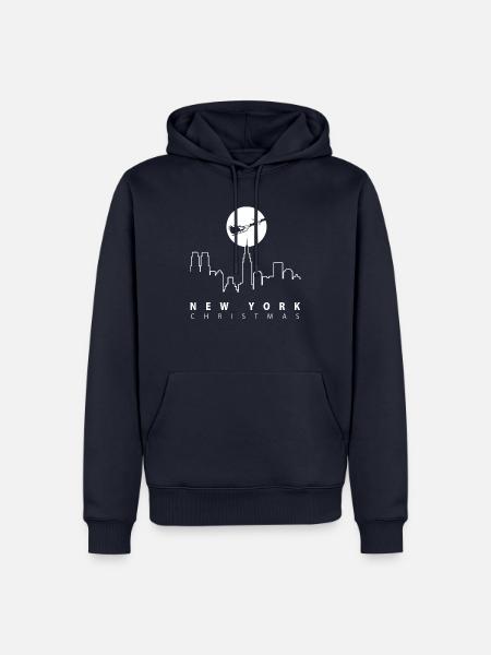 NEW YORK CLAUS - Männer Premium Bio Hoodie - Navy