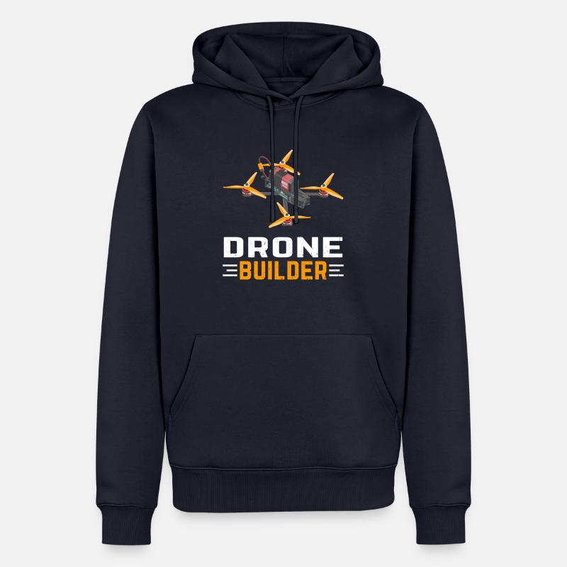 Constructeur de drones Drohne - Sweat à capuche Premium bio Homme - bleu marine