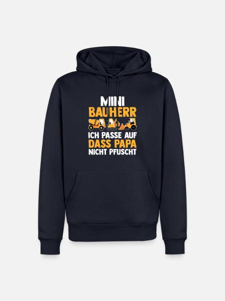 Bagger Bauherr - Männer Premium Bio Hoodie - Navy