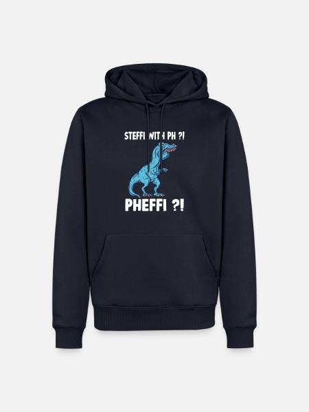 Steffi name shirt funny trex meme overbite - Männer Premium Bio Hoodie - Navy