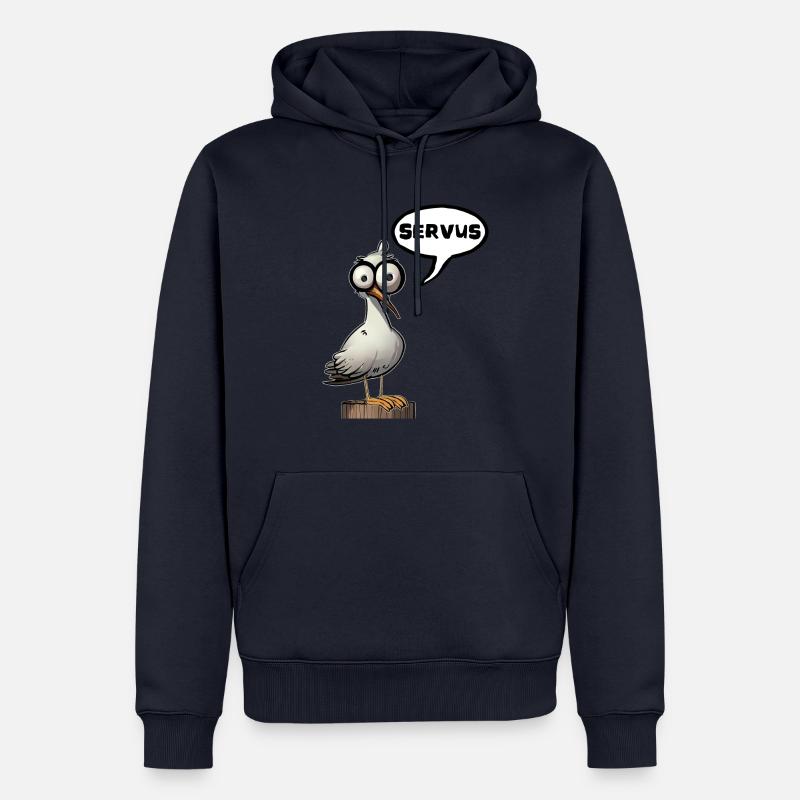 servus Servusmöwe Möwe - Männer Premium Bio Hoodie - Navy