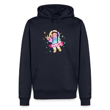 MIO - Beau nom de garçon avec astronaute mignon - Sweat à capuche Premium bio Homme - bleu marine - Devant - Nico (187cm)