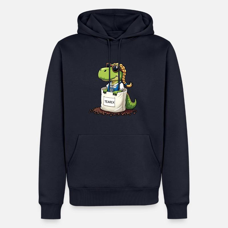 Tea Rex Dinosaurier traditionellen Dir Tee - Männer Premium Bio Hoodie - Navy