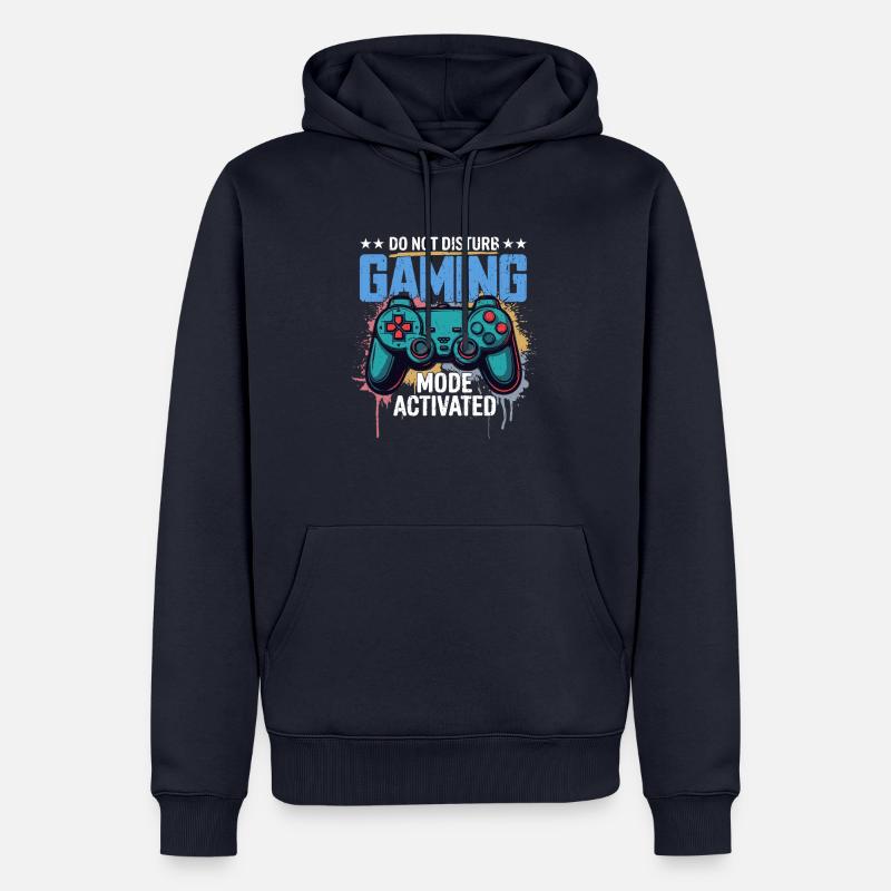 Mode de jeu activé - Sweat à capuche Premium bio Homme - bleu marine