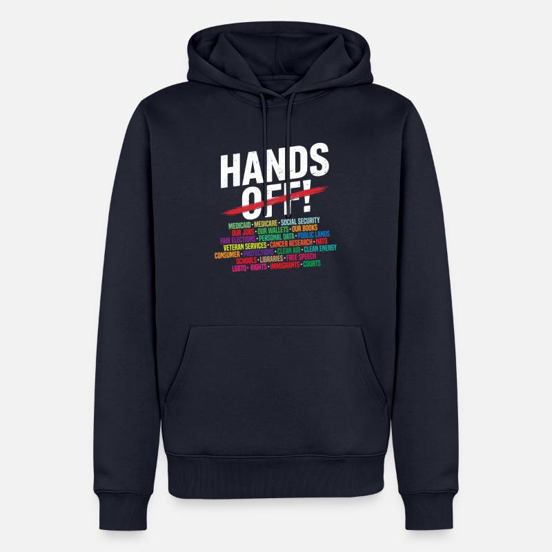 Bas les pattes - Sweat à capuche Premium bio Homme - bleu marine