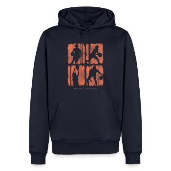 Basketball Championship Silhouettes - Men’s Premium Organic Hoodie - navy - Front - Nico (187cm)