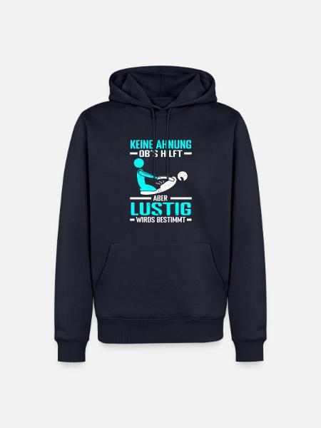 Physiotherapeut Geschenke Physio Sprüche - Männer Premium Bio Hoodie - Navy