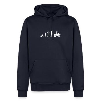 Evolution baby quad man humor gift idea funny - Men’s Premium Organic Hoodie - navy - Front - Nico (187cm)