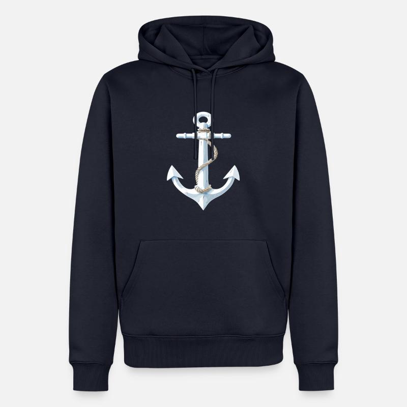 Conception d’ancre cool - Sweat à capuche Premium bio Homme - bleu marine