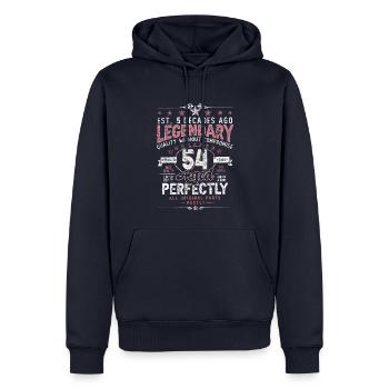 Vintage 54 Aged Perfectly Women on 54th Birthday - Men’s Premium Organic Hoodie - navy - Front - Nico (187cm)