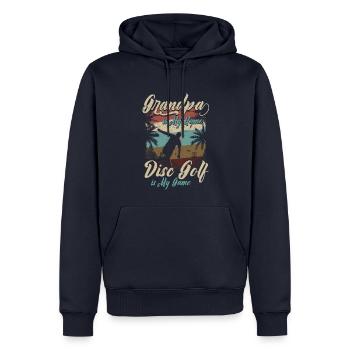 Grandpa Is My Name Disc Golf Is My Game für Opa - Männer Premium Bio Hoodie - Navy - Vorne - Nico (187cm)