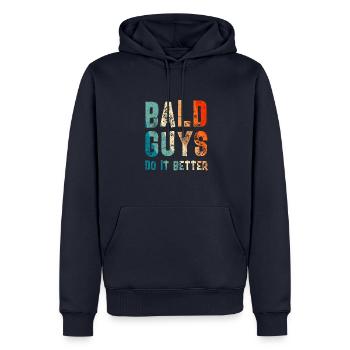 Being Bald Bald Guy With A Beard Bald Dad - Men’s Premium Organic Hoodie - navy - Front - Nico (187cm)