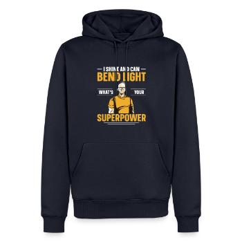 Being Bald Bald Guy With A Beard Bald Dad - Men’s Premium Organic Hoodie - navy - Front - Nico (187cm)